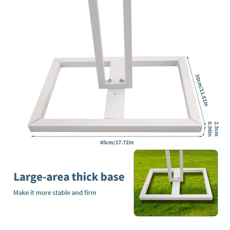 Heavy Duty Wedding Backdrop Stand Height Adjustable Canopy Frame - 9.84x9.84x9.84ft