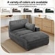 preview thumbnail 94 of 174, 41" W Plush Corduroy Chaise Lounge with Pillows
