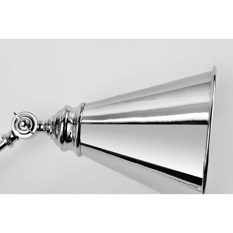 Esmerelda Wall Lamp Sconce Chrome Swing Arm 1-light