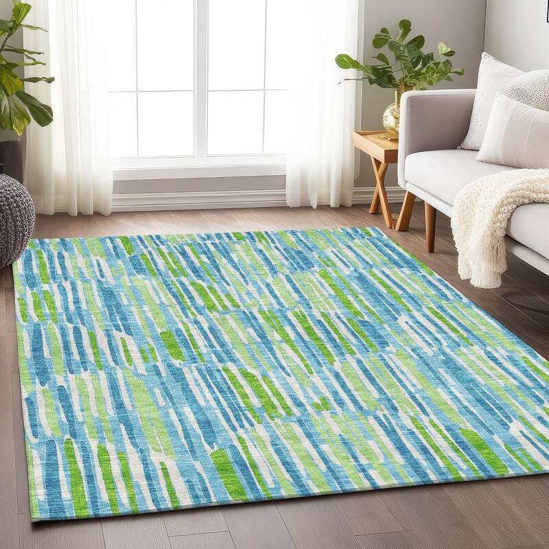 Premium Washable Super Soft Modern Ombre Mayfield Rug - Aqua - 2' 6" x 3' 10" - Rectangle