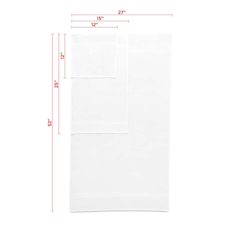 Superior Miami 100% Cotton 6-Piece Towel Set - Lightweight & Quick Drying