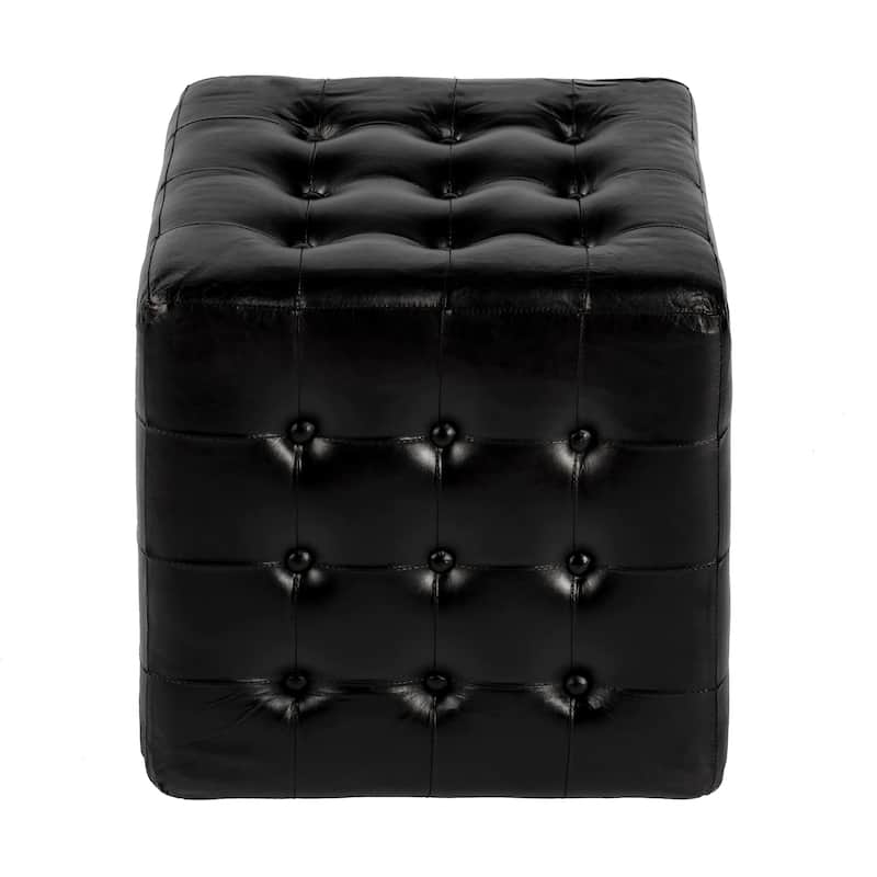 Leon Leather Ottoman