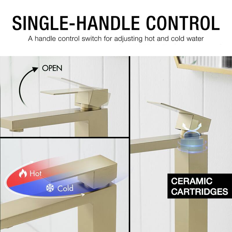Topcraft Stainless Steel Single Handle Bathroom Sink Faucet