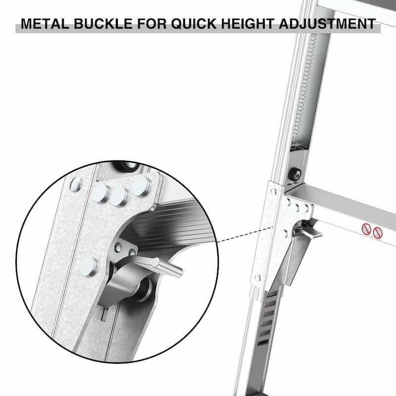 Aluminum Work Platform: Large Size Step Stool Folding Portable Work Bench