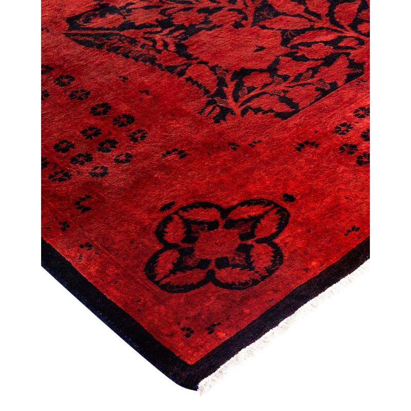 Contemporary Overdyed Wool Hand Knotted Area Rug - 6' 1" x 8' 10"