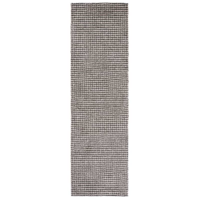 SAFAVIEH Handmade Soho Stojanka Modern Rug - 2'3" x 8' Runner - Charcoal