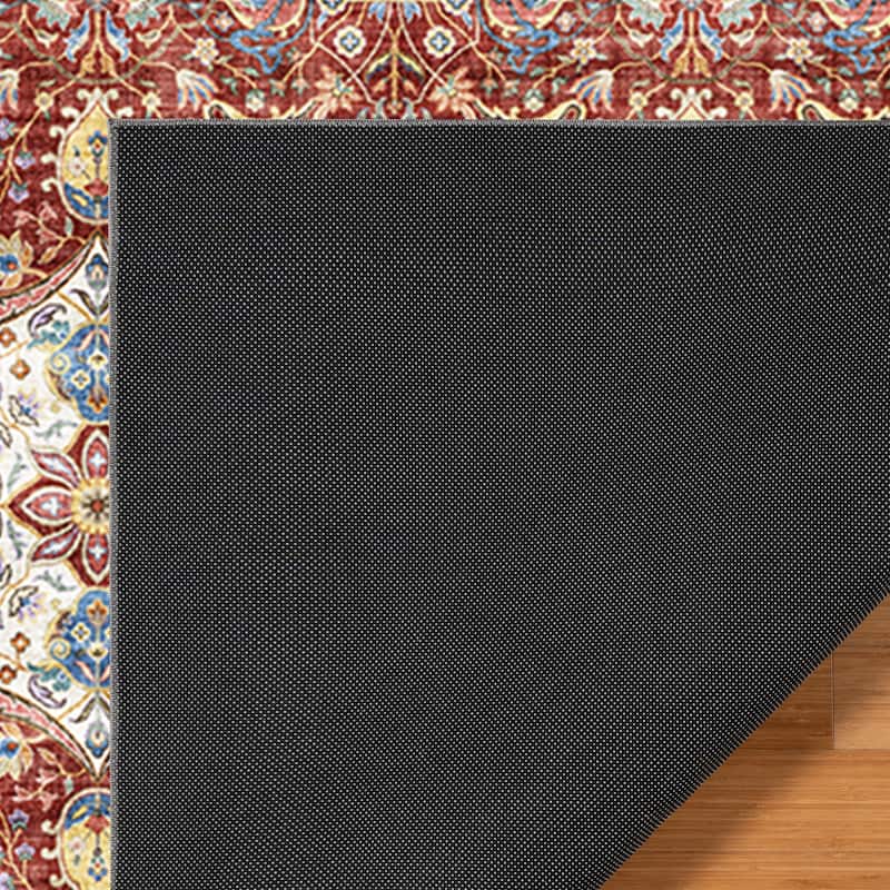 Gertmenian Crystal Print Soft Flat Pile Polyester Slip Resistant Washable Indoor Printed Area Rug Collection