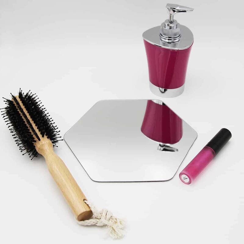 Small Decorative Wall Self Adhesive Shaped Mirrors - Set of 4