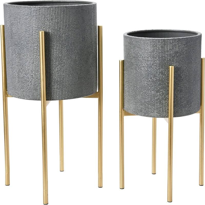  Metal Planters with Stands
