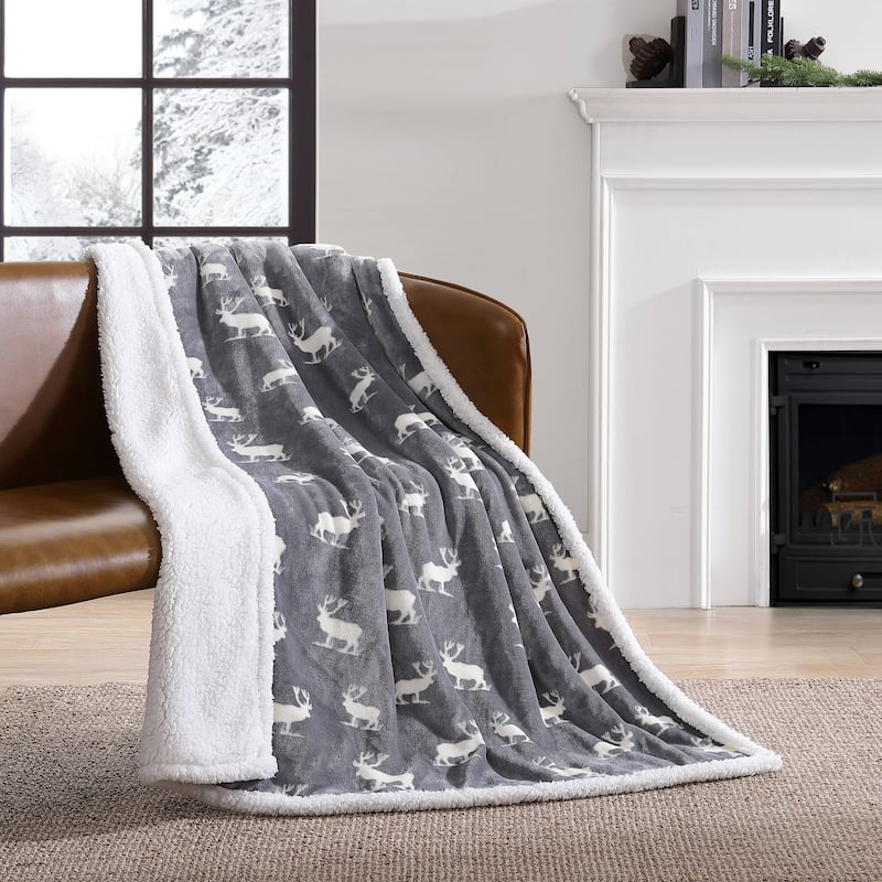 Eddie Bauer Ultra Plush Super Soft & Cozy- Reversible Throw Blankets