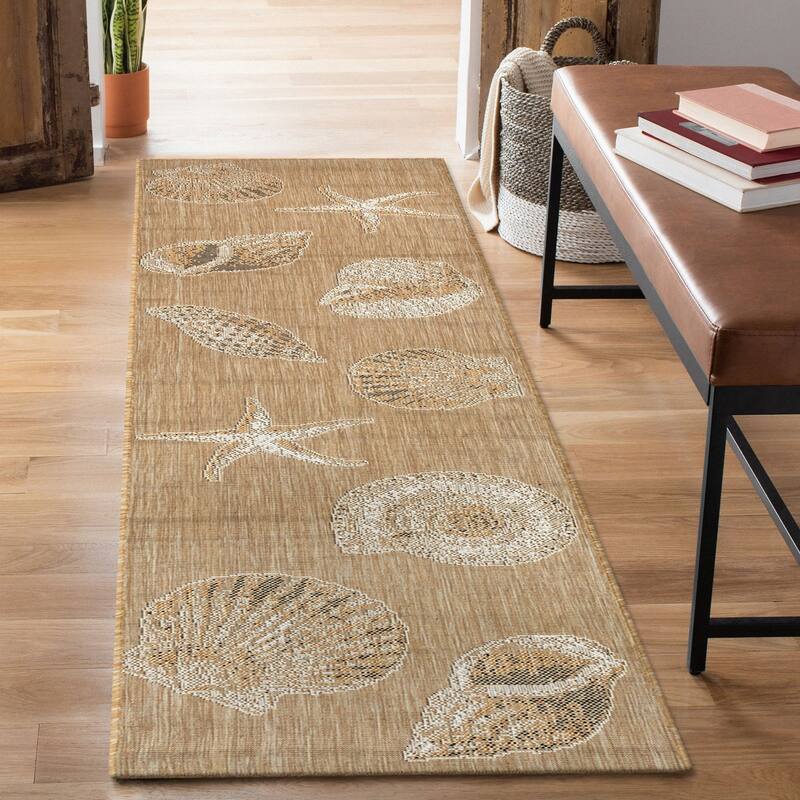 Liora Manne Carmel Shells Casual Indoor/ Outdoor Flat Area Rug