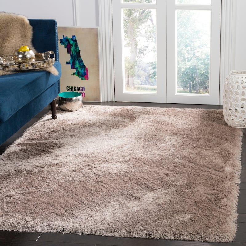 SAFAVIEH Handmade Paris Shag Danara 2.5-inch Thick Rug - 3' x 5' - Beige