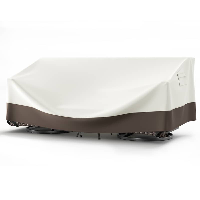 Meyreso 82.7 in. L x 34.3 in. W x 28 in. H (Back)/19.3 in. H (Front) Outdoor Patio Furniture Cover