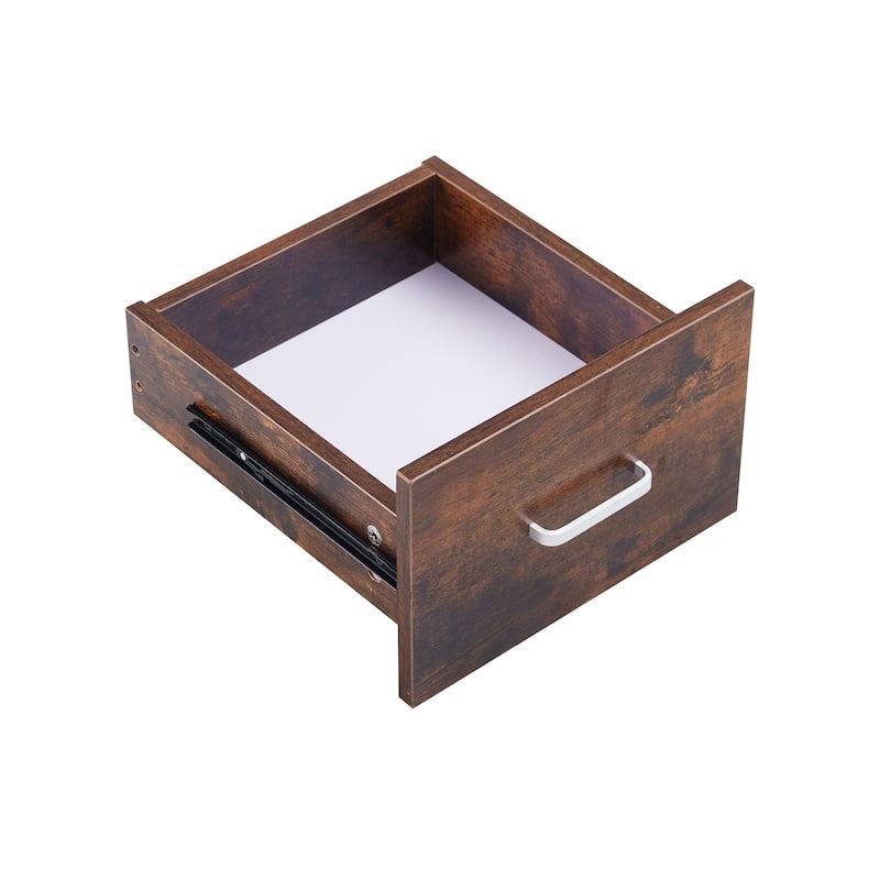 Wood Cmputer Desk Office Table wDroller, File Cabinet, Planting Shelf