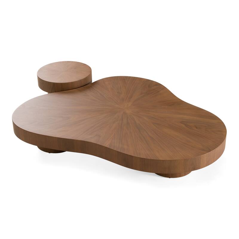 Modrest Larch Modern Walnut Nesting Table Set