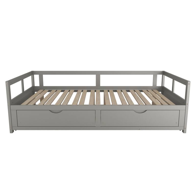 Extendable Bed Daybed with Two Drawers