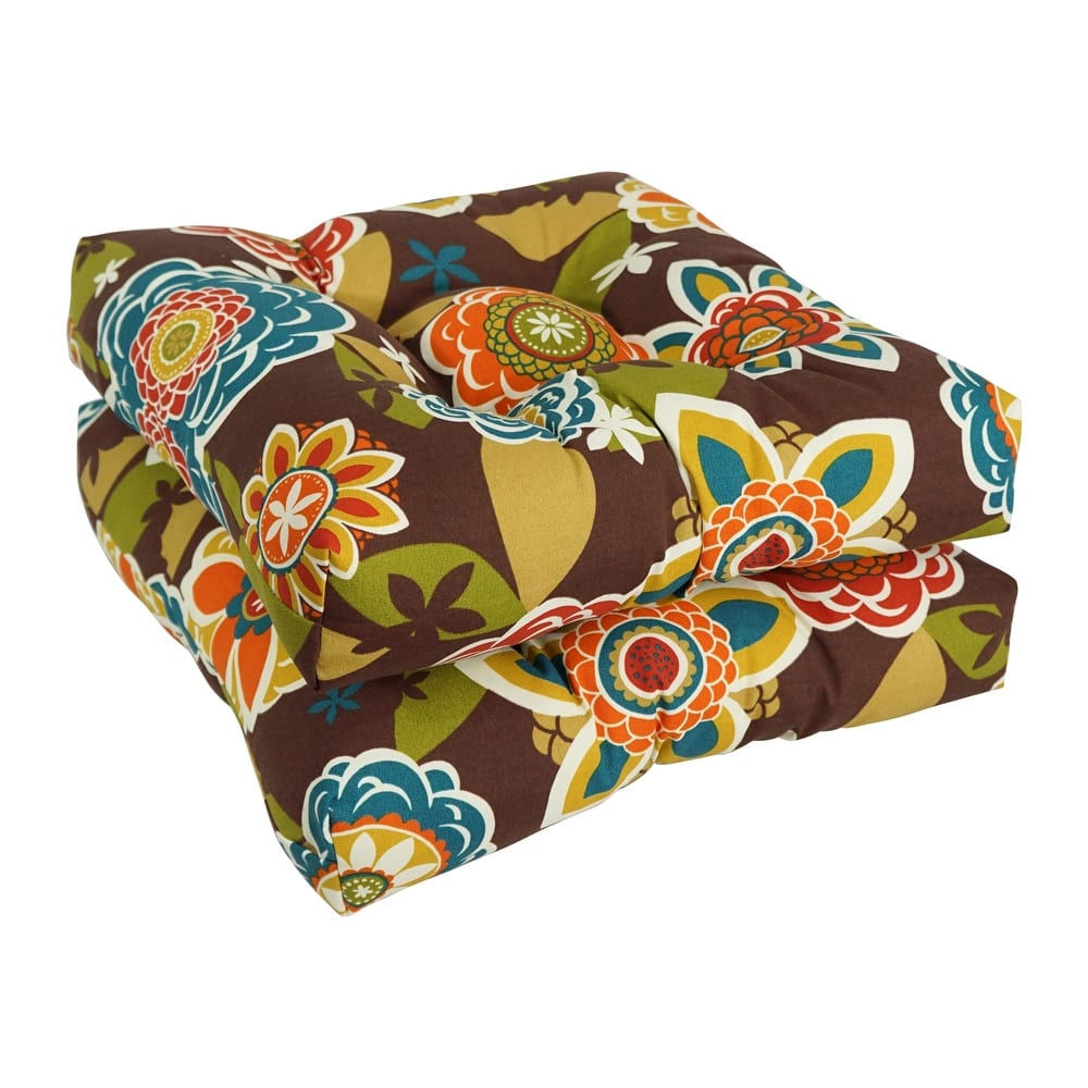 19-inch Square Indoor/Outdoor Chair Cushions (Set of 2) - 19" x 19"