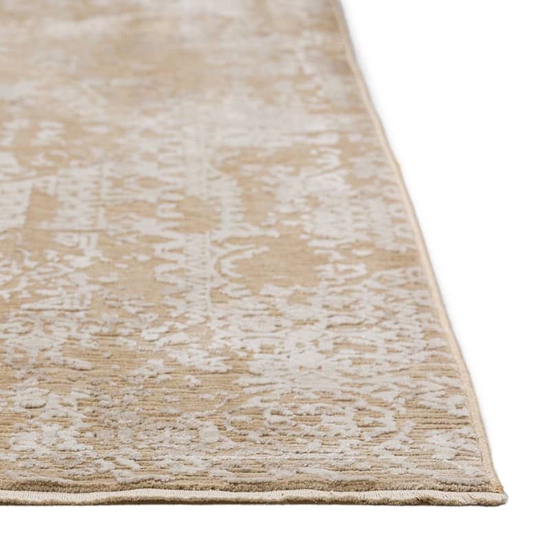 Nelson Vintage Distressed Oriental Medallion Machine Made Rug