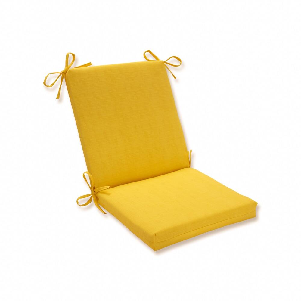 Pillow Perfect Outdoor Yellow Squared Corners Chair Cushion Bed Bath