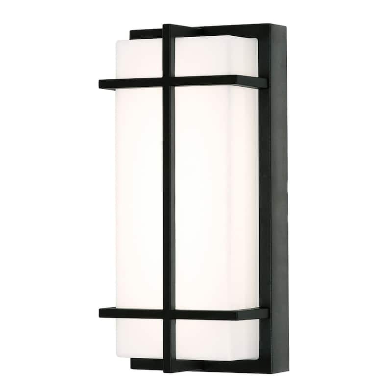 AFX AUGW0612LAJMV August 12" Tall LED Outdoor Wall Sconce with White - Black / White
