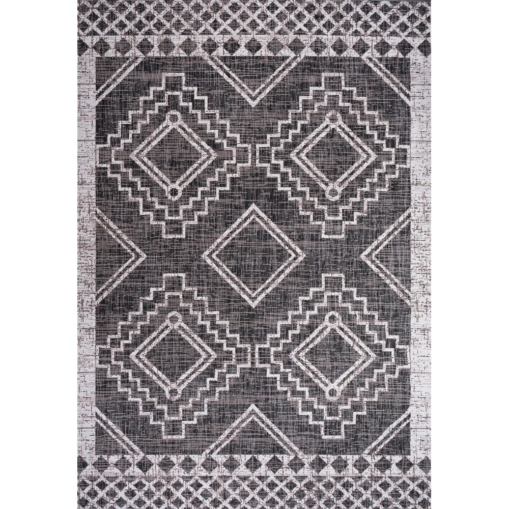 JONATHAN Y Carwa Diamond Tribal Medallion Indoor/Outdoor Area Rug