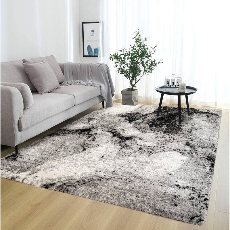 Noori Rug Lux Adrian Abstract Modern 2-inch Thick Shag Rug