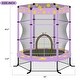 preview thumbnail 5 of 13, 55 Inch Outdoor Indoor Kids Trampoline with Safety Enclosure Net