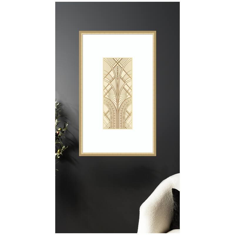 Kate and Laurel Retro Art Deco Glam Abstract by The Creative Bunch Studio Framed Wall Art Print