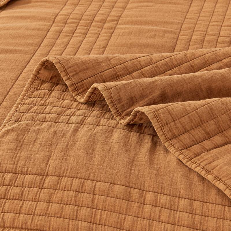Stonewash Classic Cotton Quilt & Coverlet Set