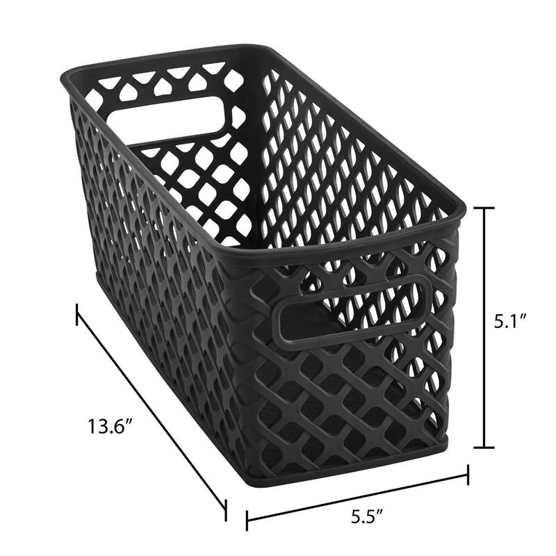 Long Rectangular Decorative Storage Basket, Set of 4