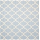 preview thumbnail 64 of 132, SAFAVIEH Handmade Cambridge Luisa Moroccan Trellis Wool Rug 6' Square - Light Blue/Ivory