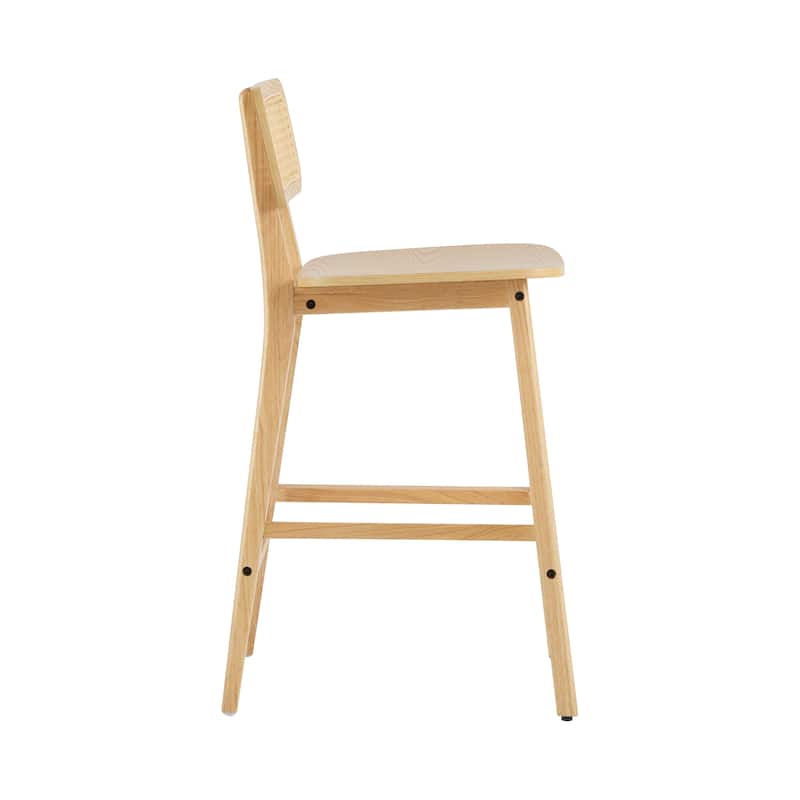 Wood Barstool Side Chair Set of 2