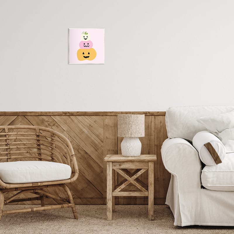 Stupell Pastel Happy Jack-o-Lanterns Wall Plaque Art Design By Sazerelli Designs