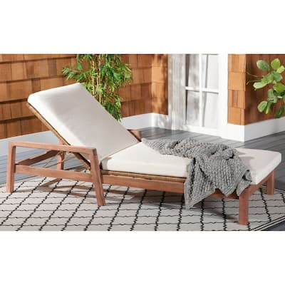SAFAVIEH Couture Hildur Wicker Sun Lounger - 83 In W x 32 In D x 33 In H - 83Wx32Dx33H