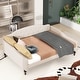 preview thumbnail 1 of 9, Full Size Sofa Bed Upholstered Tufted Daybed for Living Room Bedroom, Wood Slats Support, No Box Spring Required Beige