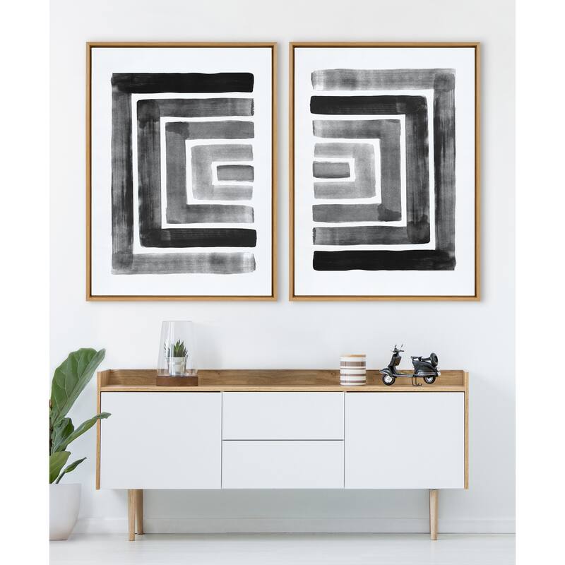 Kate and Laurel Sylvie Rainbow Canvas by The Creative Bunch Studio