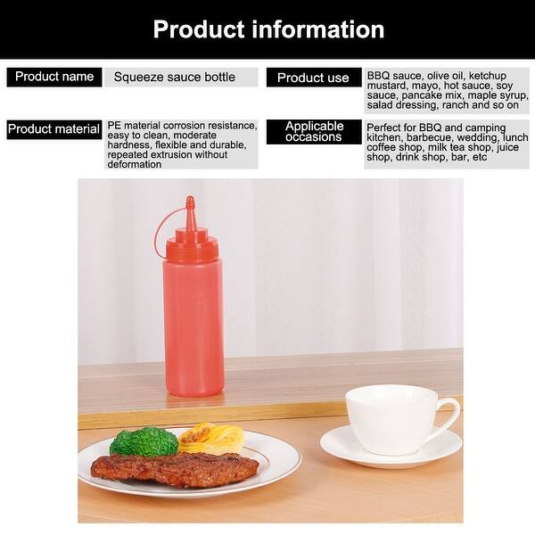 Shop Squeeze Bottle Vinegar Syrup Ketchup Condiment Dispenser 12oz