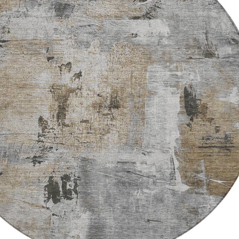 HomeRoots Abstract Transitional Rectangle Outdoor Rug