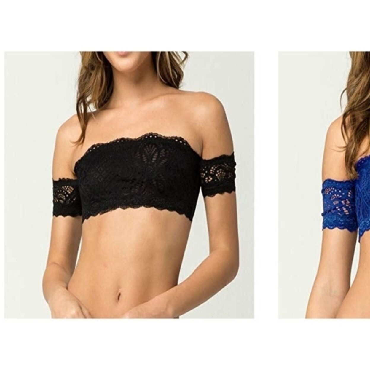 strapless lace bralette