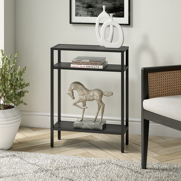 品良く着こなすため Ricardo Rectangular Console Table with Metal Shelves - On 靴
