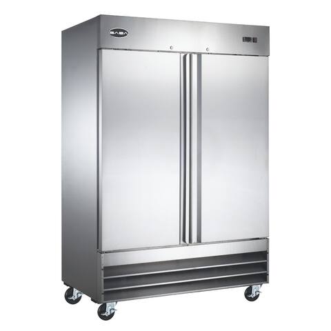 SABA - Two Door Commercial Reach-In Stainless Steel Freezer