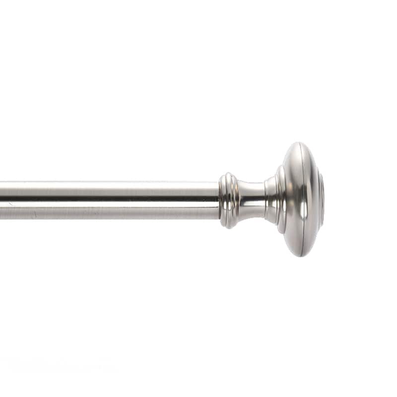Lumi 1" Single Curtain Rod Brushed Nickel /Oil Rubbed Bronze- Knob