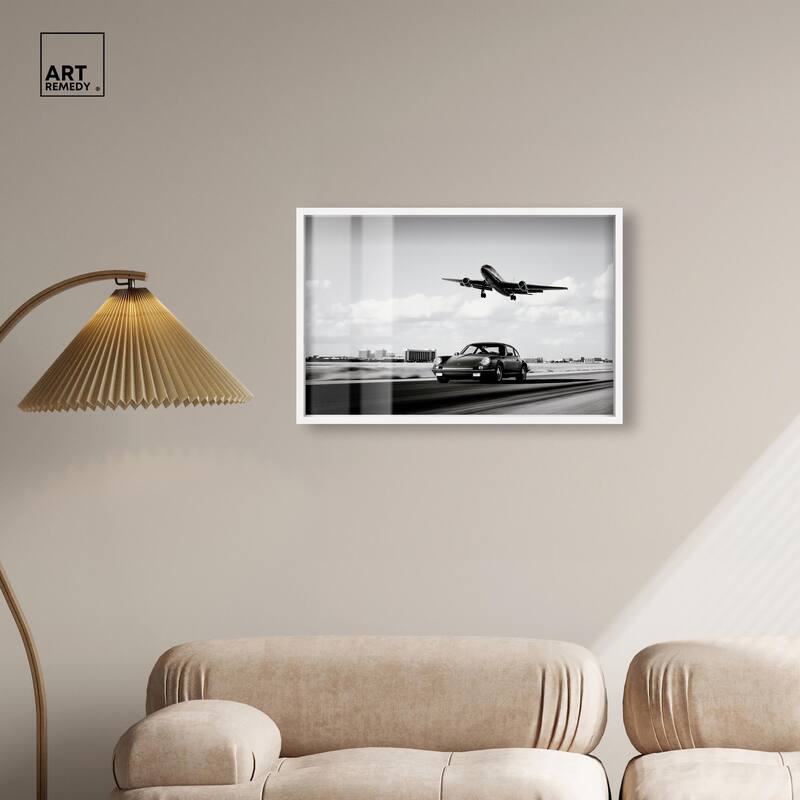 Sports Car Takeoff Shadowbox by Art Remedy