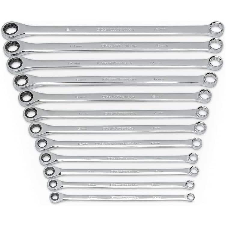 Gearwrench 85988 12 Pc. Gearbox XL Ratcheting Wrench Set - Silver - Ratcheting Box Wrench