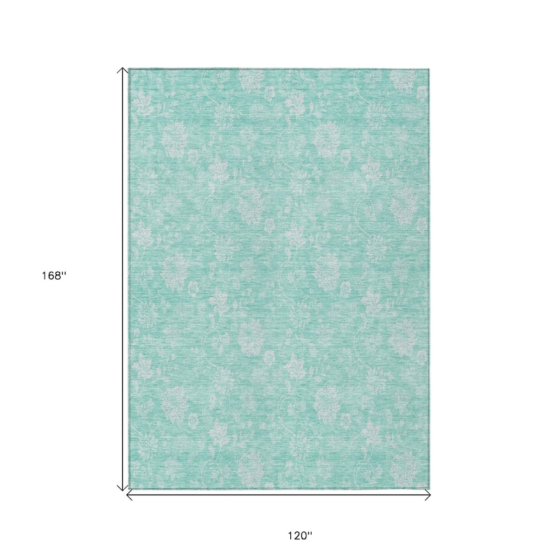 HomeRoots Floral Transitional Rectangle Outdoor Rug
