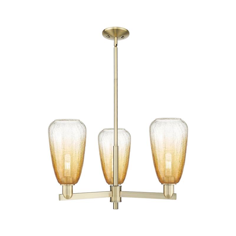 Innovations Lighting Downtown Urban - Brookhaven Almond - 3 Light 18" Stem Hung Chandelier