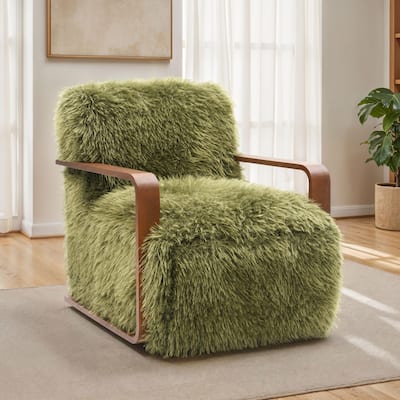 Furniture of America Neyra Modern 28-inch Faux Fur Accent Arm Chair