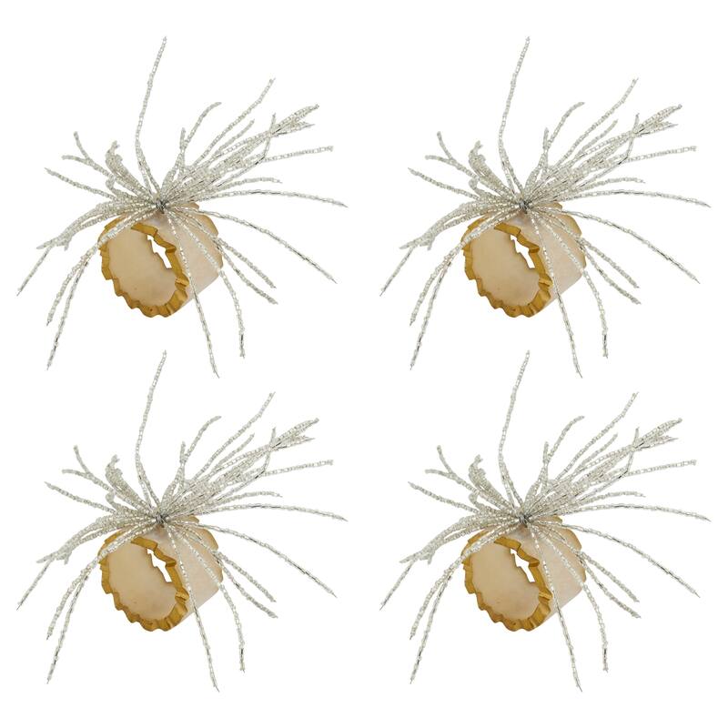 Bead-Embellished Resin Napkin Ring (Set of 4)