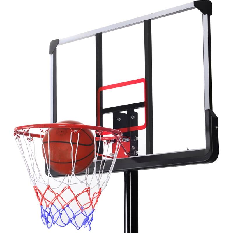 Portable Basketball Hoop Adjustable Height From 6.6 to 10 ft