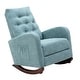 preview thumbnail 37 of 39, Baby Room High Back Rocking Chair Nursery Chair , Comfortable Rocker Fabric Padded Seat ,Modern High Back Armchair